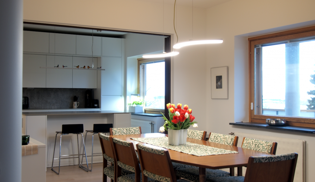 Installation Over Dining Table Luo Light, Arc Lamp Over Dining Table